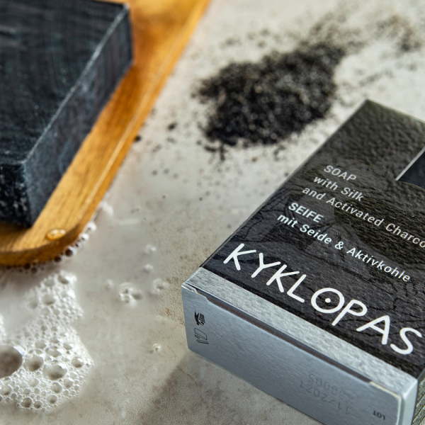Kyklopas Soap with Silk and Activated Charcoal